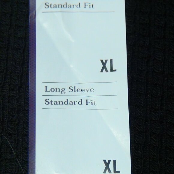 Goodfellow Mens Shirt Waffle Solid Long Sleeve Turtleneck Black XL - Picture 6 of 12